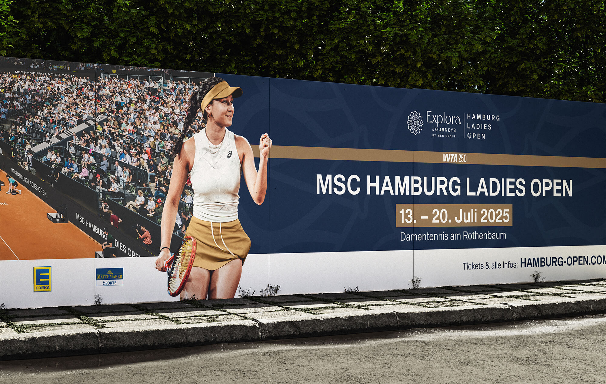 Megabanner für Tennisanlage am Rotherbaum für die MSC Hamburg Ladies Open