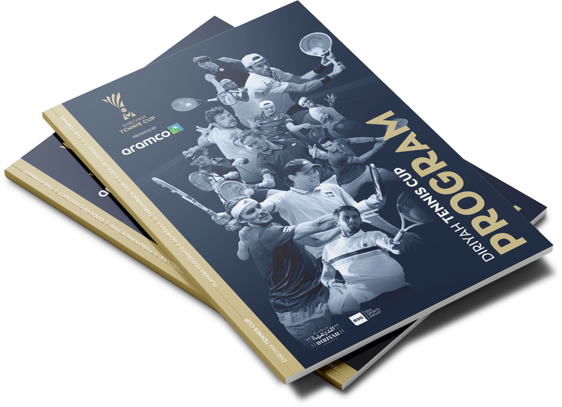 Programmheft-Titel Diriyah Tennis Cup