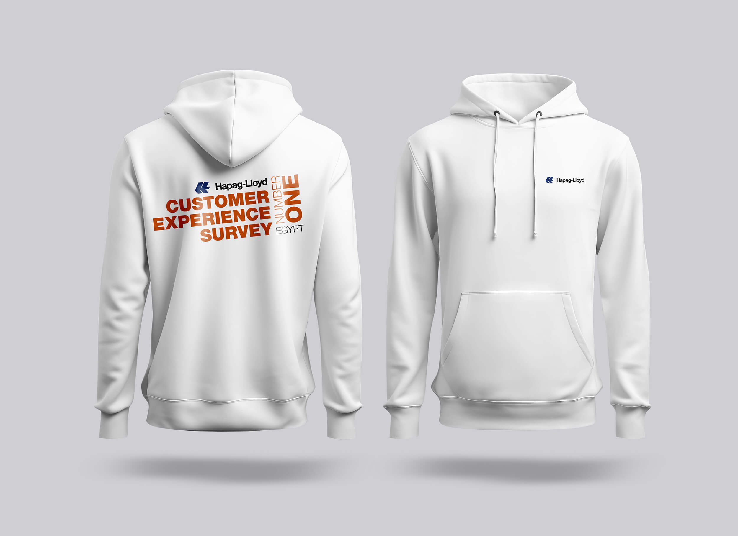 Hapag-Lloyd Kapuzen-Pullover mit Druck auf der Vorder- und Rückseite