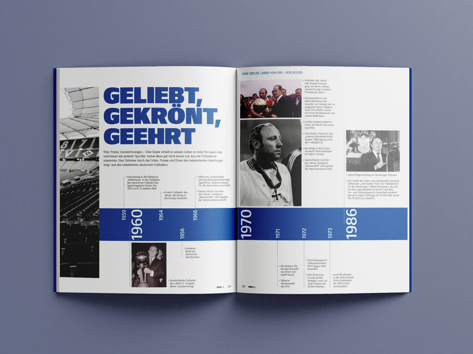 Innenseiten-Mockup einer HSV-Ehrenliga-Strecke in der HSVlive