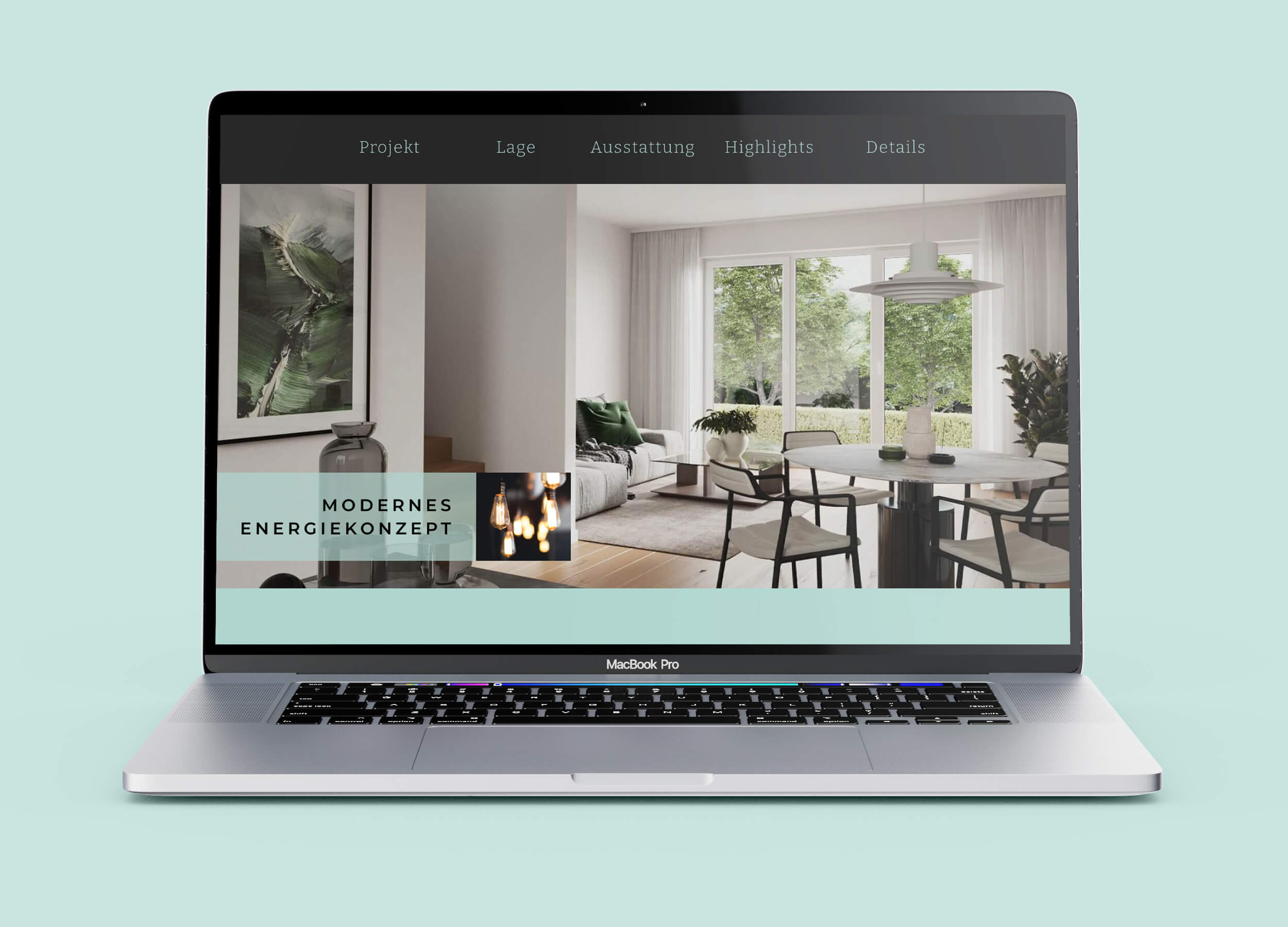 Mock-Up eines Screenshot der Webseite Dompfaffenweg
