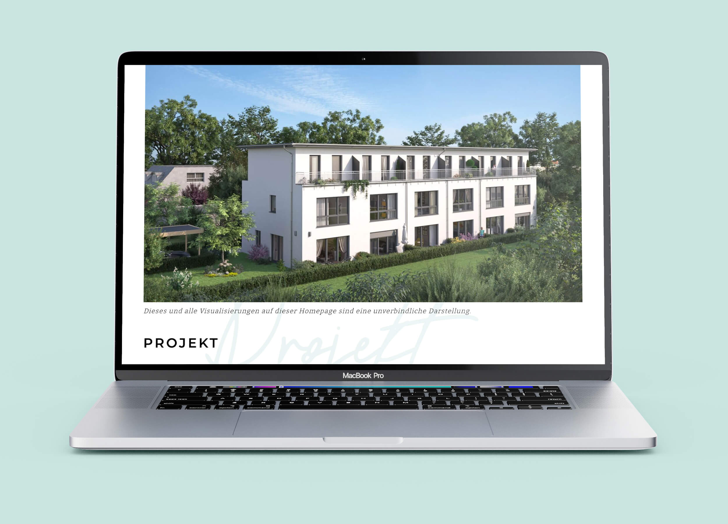 Mock-Up eines Screenshot der Webseite Dompfaffenweg