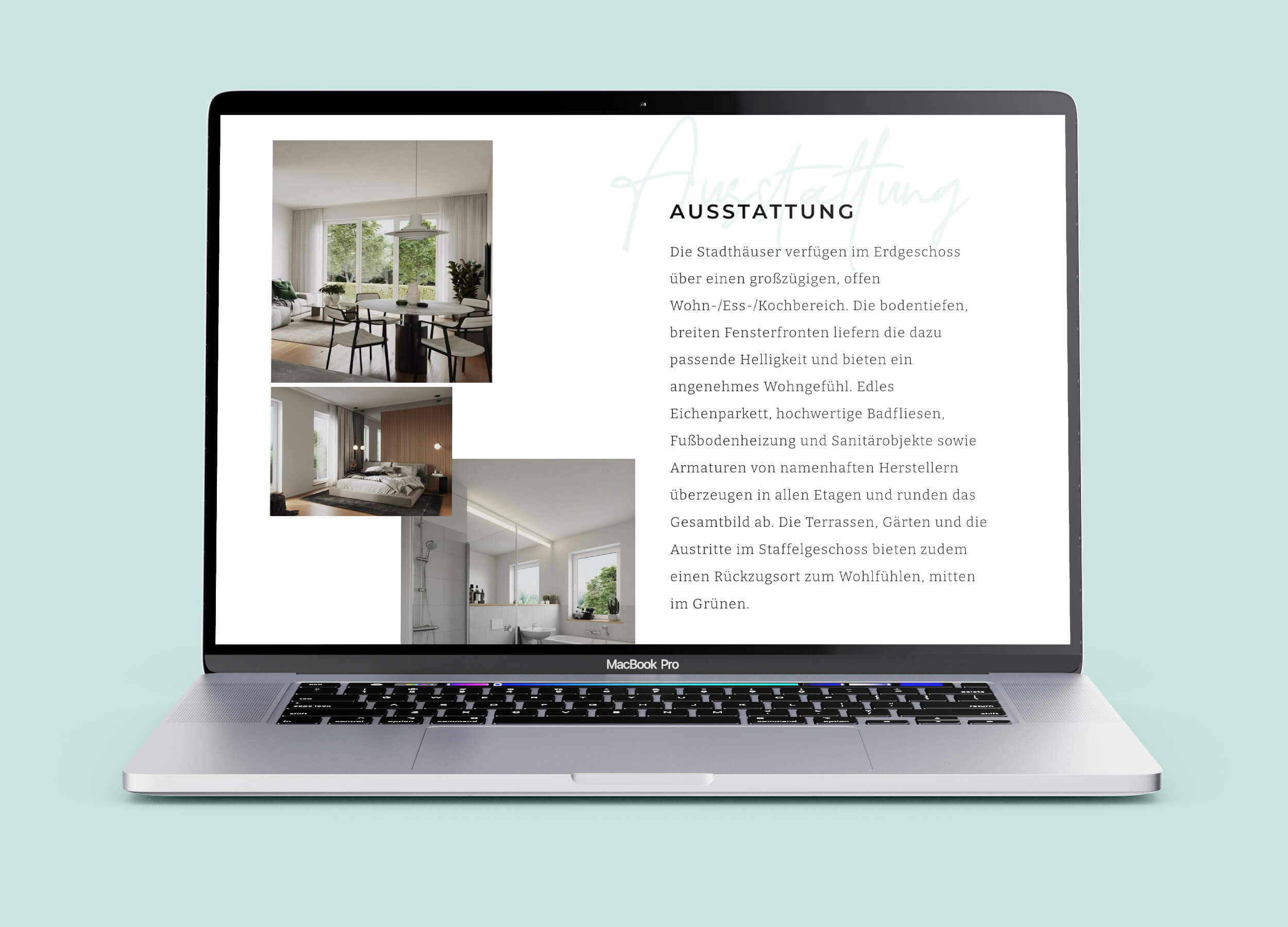Mock-Up eines Screenshot der Webseite Dompfaffenweg