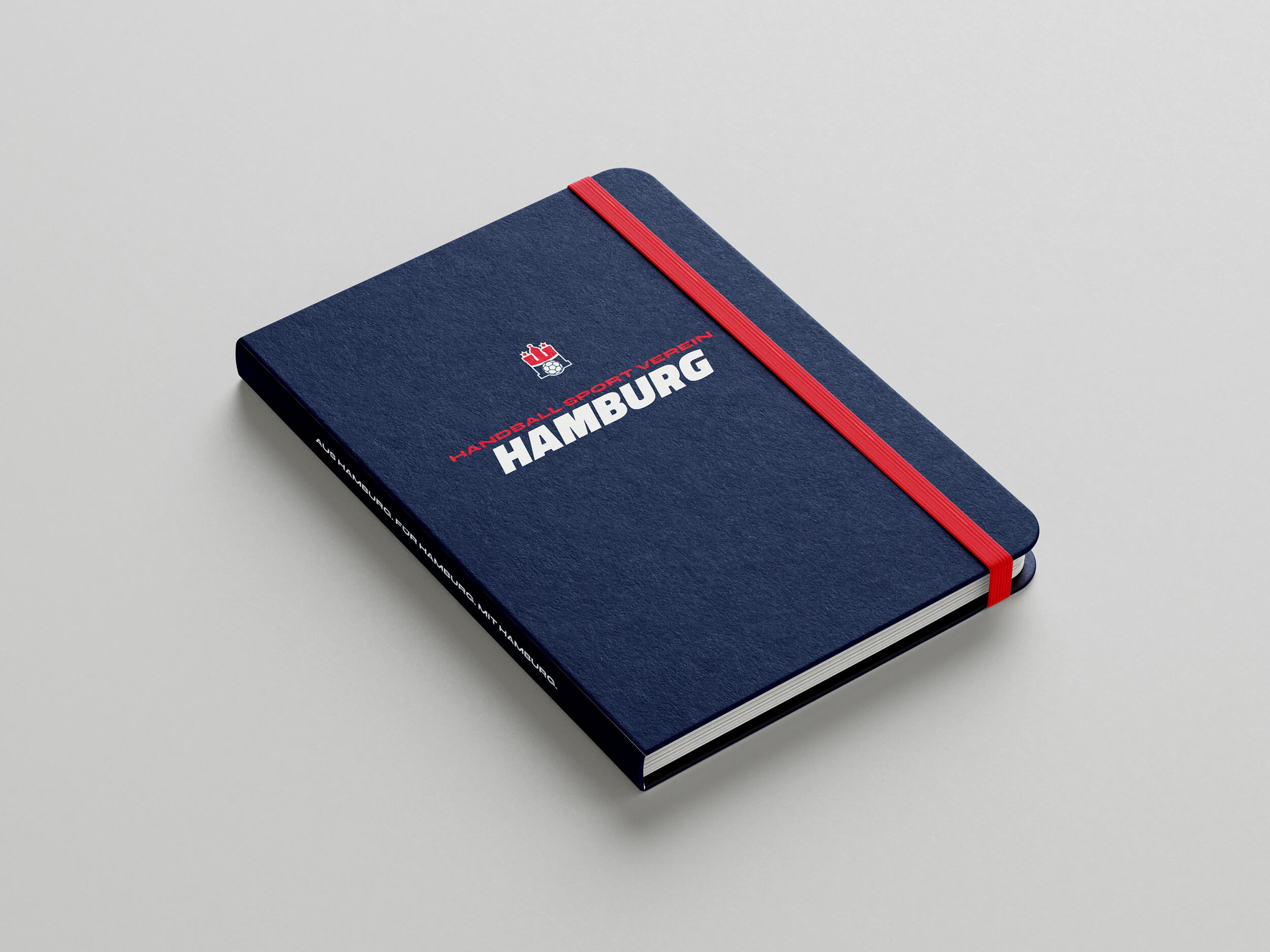 Mock-up eines Notitzbuchs des Handball Sport Verein Hamburg